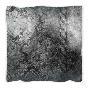 Подушка Wallario Premium, мягкая поверхность, с узором в виде завитков серого цвета, размер: 40 x 40 см, с белой спинкой