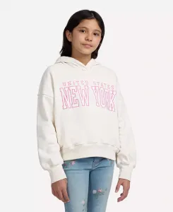 Толстовка New York Popover для девочек abercrombie kids, розовый