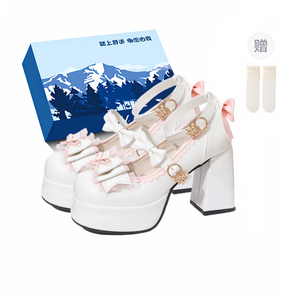 Туфли Мэри Джейн на массивном каблуке для женщин Fawn Miri, Black-Exclusive Shoe Box-Includes Socks