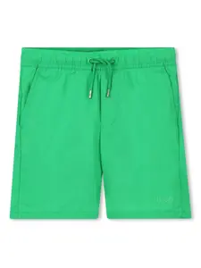 Плавки-шорты с логотипом HUGO KIDS, зеленый