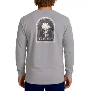 Мужская футболка с длинным рукавом Serpsup с принтом Reef, серый