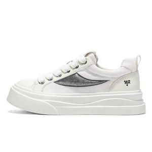 NANJIREN Мужские низкие скейтерские кеды белые, цвет White