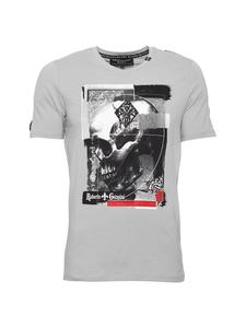 Рваная футболка серая Roberto Geissini