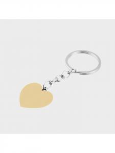 Adeliás Женский кулон - подвеска в виде сердца и ключа из нержавеющей стали, позолоченная