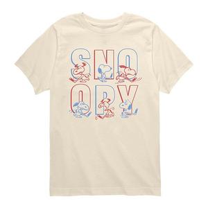 Футболка с принтом Spongebob Squarepants Bikini Bottom Ski Club для мальчиков 8-20 Nickelodeon, Cream