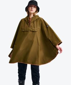 Дышащее, водонепроницаемое, водоотталкивающее, ветрозащитное, двухцветное пончо, компактное, с сумкой для хранения.