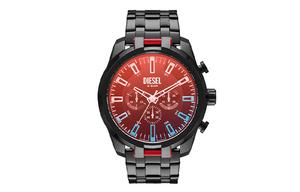 Мужские часы DZ4589 DIESEL с кварцевым механизмом, на стальном браслете, с черным циферблатом