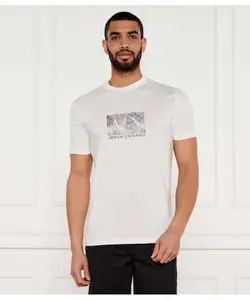Футболка Regular fit Armani Exchange, бежевый