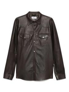 Кожаная рубашка ERALDO, коричневый