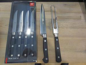 Профессиональный набор S: 4 ножа для стейка 31028-120 мм+, набор для нарезки мяса 200 мм 31020 200e, вилка 31023-180