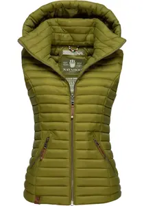 Стеганый жилет Наваху "Шадаа", стильный женский жилет без рукавов с капюшоном Navahoo, зеленый