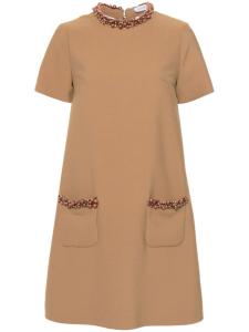 Viktor & Rolf декорированное платье, коричневый