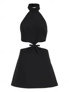 Платье мини с вырезом халтер Casablanca, черный