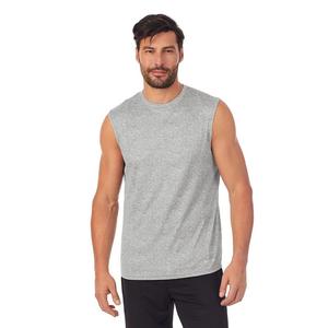 Мужская пижамная рубашка без рукавов Cuddl Duds с дальним инфракрасным излучением для улучшения сна, цвет Heather Gray