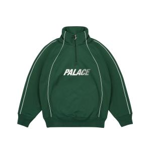 Толстовка унисекс с логотипом FW25 DROP2 FAST и застежкой-молнией на четверть длины Palace, зеленый