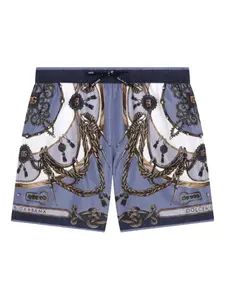 Плавки-шорты с принтом Dolce & Gabbana Kids, синий