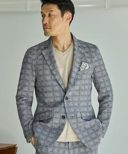 приталенного жакета в футбольную клетку из полиэстера