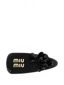 Заколка для волос с логотипом Miu Miu, черный