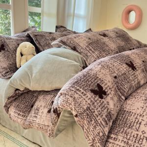 Antarctic Пододеяльник 220х240 см из молочного вельвета, теплый, текстурированный, цвет Texture Plate Shadow