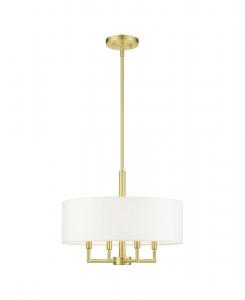 Подвесная люстра Meridian с 4 плафонами Livex, цвет gold-tone