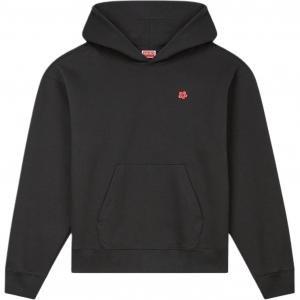 Кензо Худи с цветочным принтом, черный