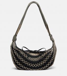 x Filt Croissant сумка-мешок через плечо с сеткой Lemaire, Chevron Light Beige/Bla