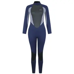 Неопреновый костюм с длинными рукавами и молнией на спине Typhoon Storm 3 mm Woman, синий