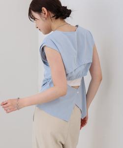 Блузка без рукавов с дизайном спинки