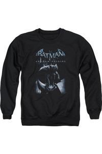 Толстовка Batman Arkham Origins с изображением кота для взрослых и круглым вырезом Gildan, черный