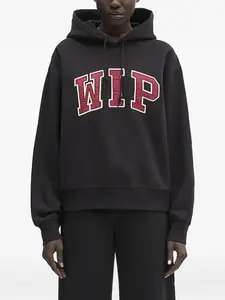 Худи с логотипом-аппликацией в процессе производства CARHARTT WIP, черный