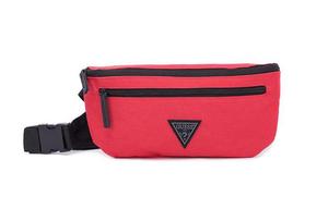 GUESS Индивидуальный велосипедный поясной рюкзак через плечо из полиэстера унисекс темно-красный/серый/черный, Orange Red