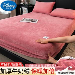 Disney Простыня на резинке 120х200 см из зимнего флиса, цвет Bubao - Vermilion, антистатичная, устойчивая к пиллингу