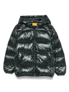 Пуховик с капюшоном Parajumpers Kids, зеленый