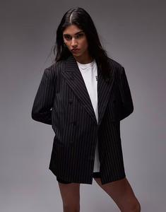 Пиджак House of Sunny в тонкую полоску черного цвета