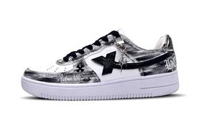 XTEP Кроссовки Air Force One с низким верхом для скейтборда, износостойкие, противоскользящие, мужские, черные, белые, серые