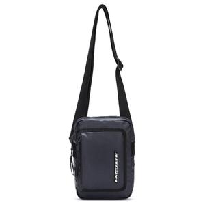 LACOSTE Полиэстеровая наплечная сумка кроссбоди стальной синий/чайно-коричневый мужская, Steel Blue