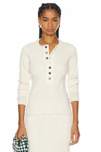 Топ с длинными рукавами Bottega Veneta, цвет Sea Salt