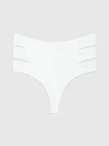 Трусики Calvin Klein Underwear "3 PACK THONG (LOW-RISE)" (3 шт. в упаковке, 3 шт. в упаковке), с фирменной этикеткой, белый