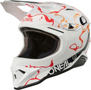Мотокроссовый шлем Oneal 1srs splash, White/Orange