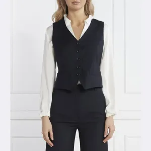 Темно-Синий шерстяной жилет стандартного кроя Max Mara, синий