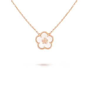 Кулон Van Cleef & Arpels Lucky Spring, цветок сливы, 18-ct розовое золото, перламутр