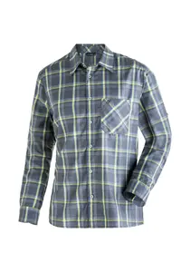 Функциональная рубашка Maier Sports "Claas", мужская рубашка, клетчатая рубашка с длинными рукавами для активного отдыха и отдыха, голубой