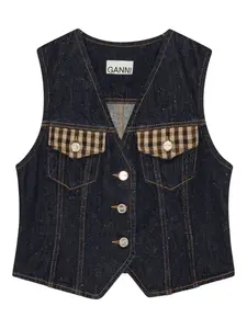 Джинсовый жилет GANNI, синий