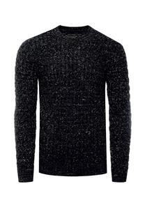 Вязаный свитер с элегантным круглым вырезом RUSTY NEAL, черный