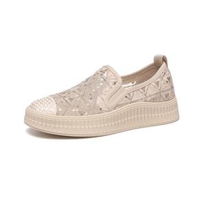 Golden Silk Rabbit Женские низкие повседневные туфли Abrasion Resistant с дышащим и быстросохнущим эффектом - абрикос, цвет Apricot