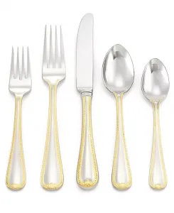 Винтажный золотой сервиз из 5 предметов Lenox, gold