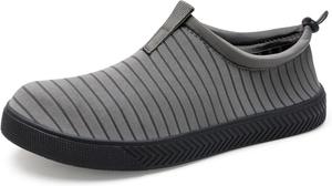 Водные туфли WateLves для мужчин и женщин - быстросохнущие повседневные водные кроссовки с отверстиями для слива, легкие, противоскользящие для водных активностей на открытом воздухе, темно-серый