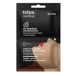 Экспресс-очищающая маска для лица, 10 мл Tołpa Masking na detoxie