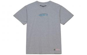 Mitchell Ness Мужская футболка серого цвета с круглым вырезом, умеренно прямой крой