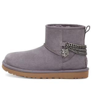 Ботинки зимние UGG Classic с мини-цепью, серый